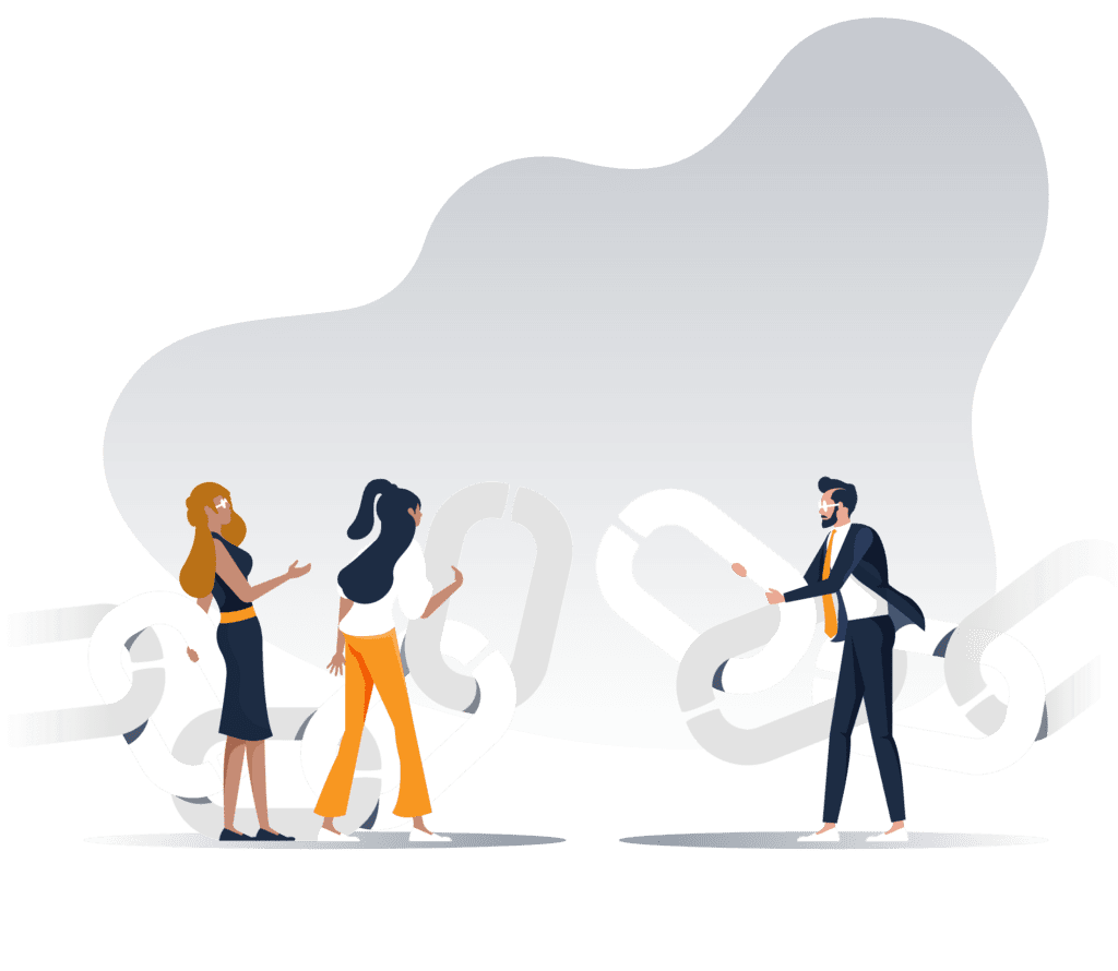 people breaking the links of a chain