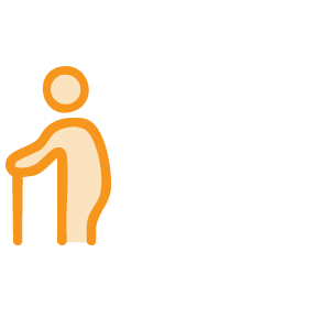 orange aged care icon
