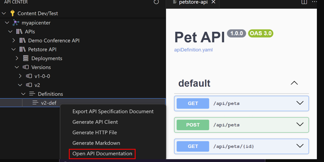Discover APIs through VS Code Extension Tool 