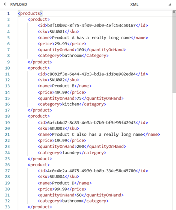Image 1 - Input payload example