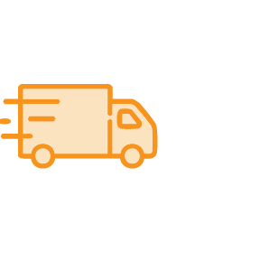 shipping van icon orange